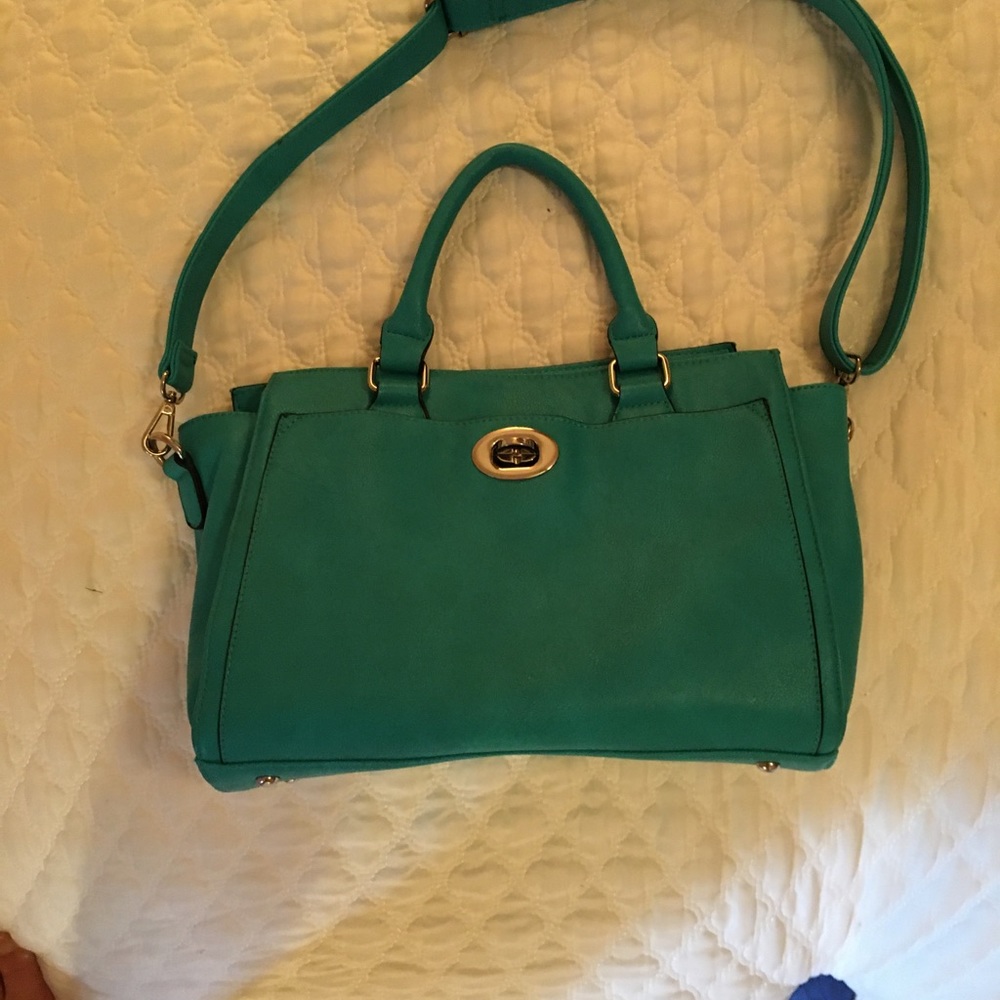 Teal Tote Bag by Charming Charlie - Picture 3 of 4